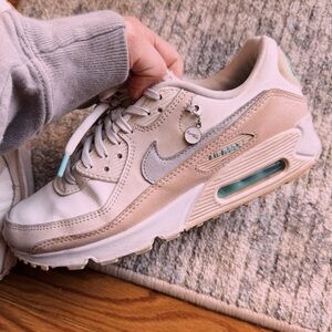 Nike Women's Air Max Sneakers - White and Tan and teal